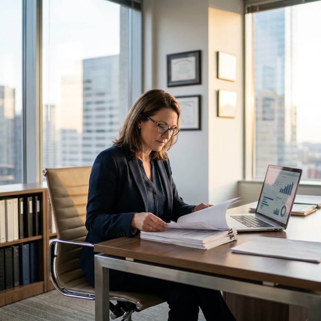 Executive reviewing compliance posture