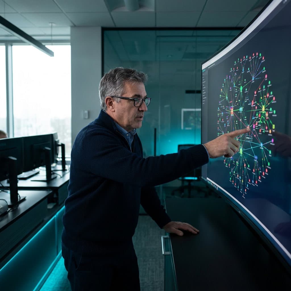 Engineer reviewing vulnerability dashboard